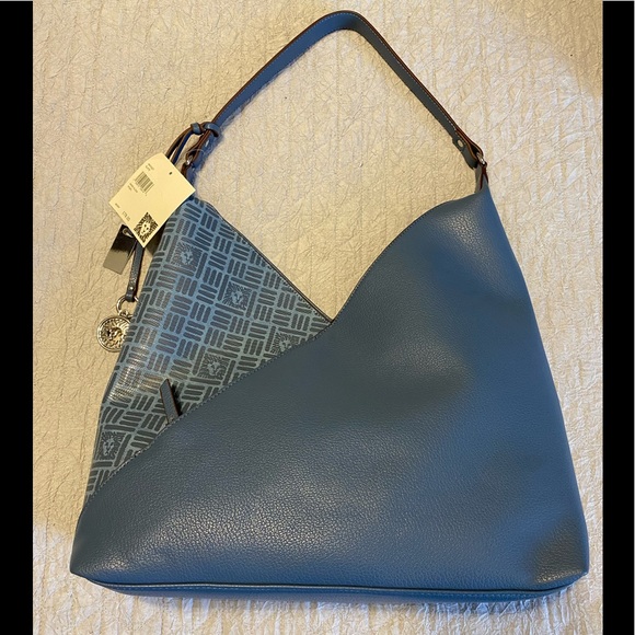 NWT Anne Klein Blue Hobo Purse - Picture 2 of 7